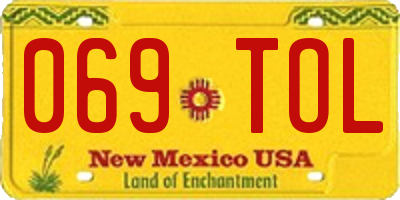 NM license plate 069TOL