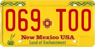 NM license plate 069TOO