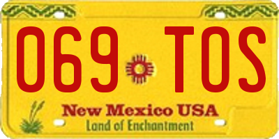 NM license plate 069TOS
