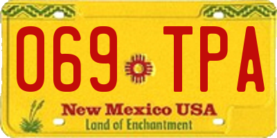 NM license plate 069TPA