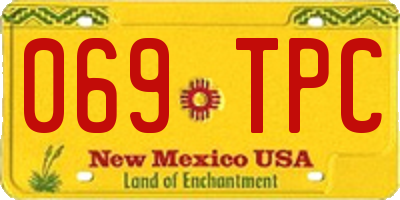 NM license plate 069TPC