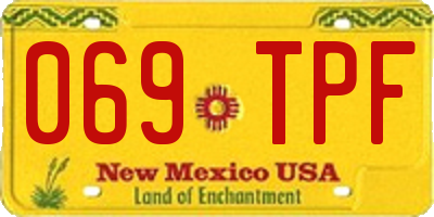 NM license plate 069TPF