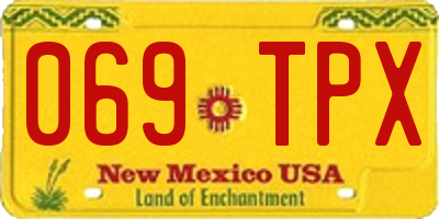 NM license plate 069TPX