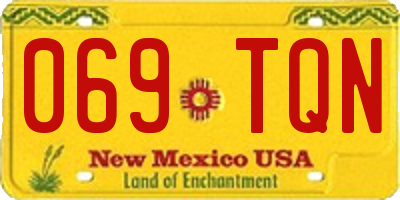 NM license plate 069TQN
