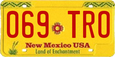 NM license plate 069TRO