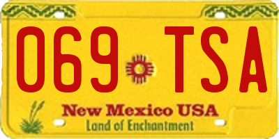 NM license plate 069TSA