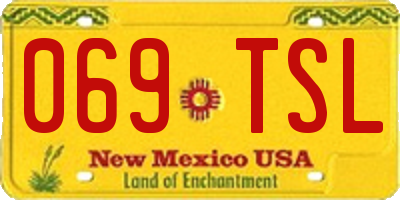NM license plate 069TSL