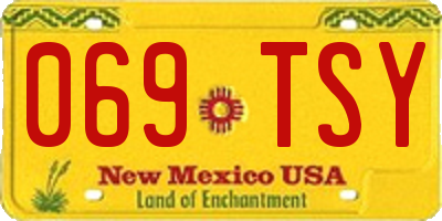 NM license plate 069TSY