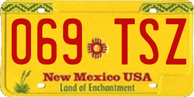 NM license plate 069TSZ