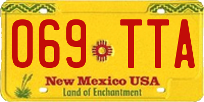 NM license plate 069TTA