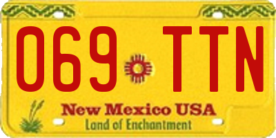 NM license plate 069TTN