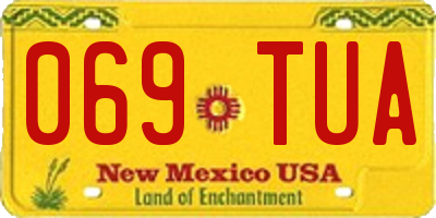 NM license plate 069TUA