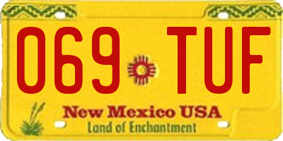 NM license plate 069TUF