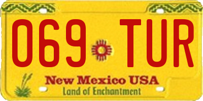 NM license plate 069TUR