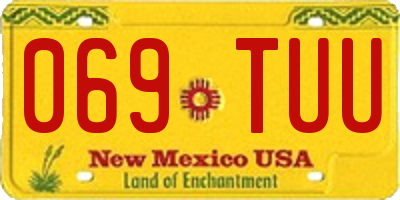 NM license plate 069TUU