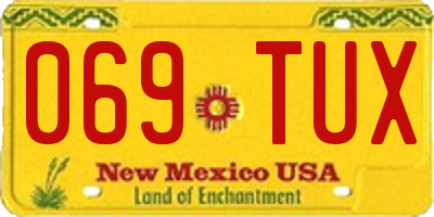 NM license plate 069TUX
