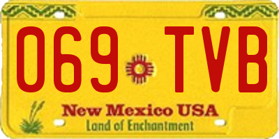 NM license plate 069TVB