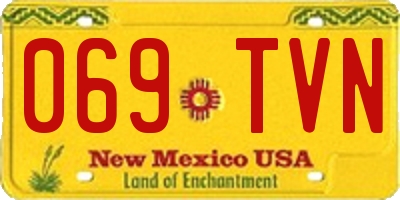 NM license plate 069TVN