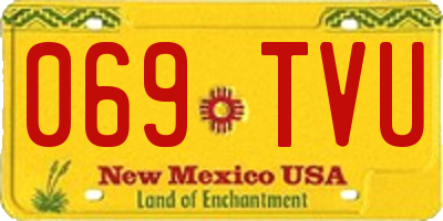 NM license plate 069TVU