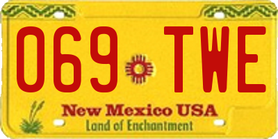 NM license plate 069TWE