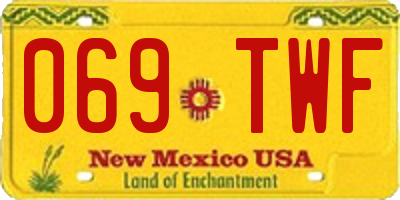 NM license plate 069TWF