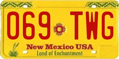 NM license plate 069TWG