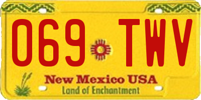 NM license plate 069TWV