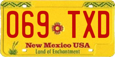 NM license plate 069TXD