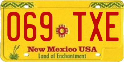 NM license plate 069TXE