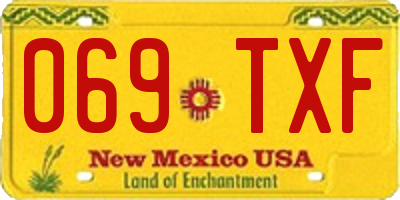 NM license plate 069TXF