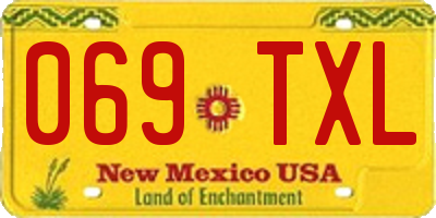 NM license plate 069TXL