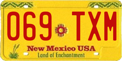 NM license plate 069TXM