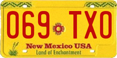 NM license plate 069TXO