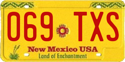 NM license plate 069TXS