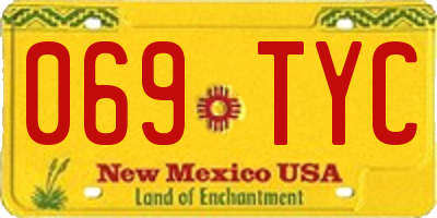 NM license plate 069TYC