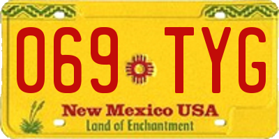 NM license plate 069TYG