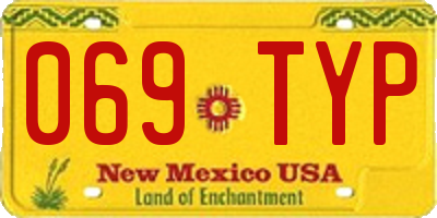 NM license plate 069TYP