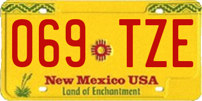 NM license plate 069TZE
