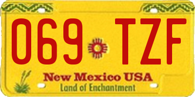 NM license plate 069TZF