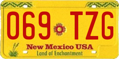 NM license plate 069TZG