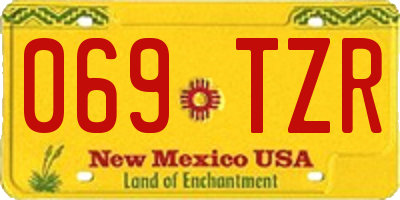 NM license plate 069TZR