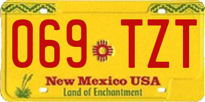 NM license plate 069TZT