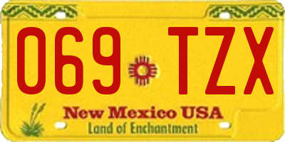 NM license plate 069TZX