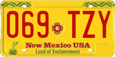 NM license plate 069TZY