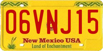 NM license plate 06VNJ15