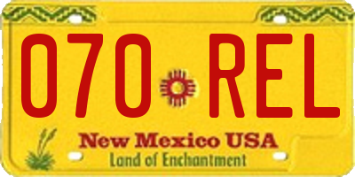 NM license plate 070REL
