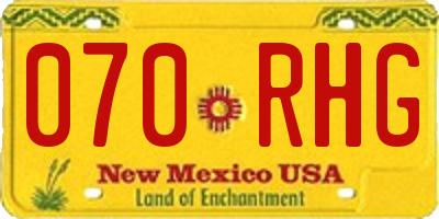 NM license plate 070RHG