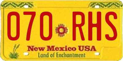 NM license plate 070RHS