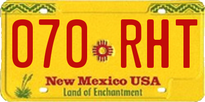 NM license plate 070RHT