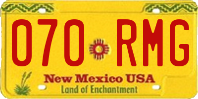 NM license plate 070RMG